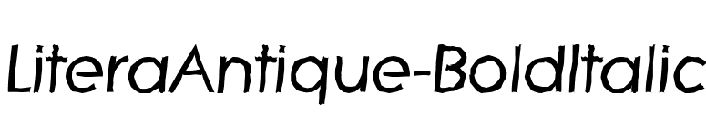 LiteraAntique-BoldItalic font preview