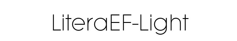 LiteraEF-Light font preview