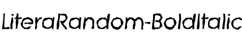 LiteraRandom-BoldItalic font preview