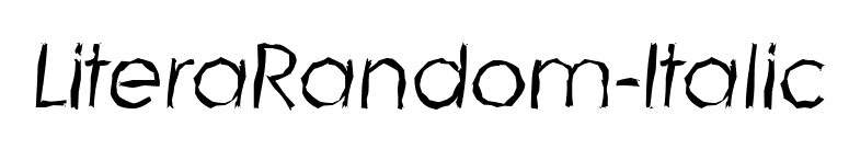 LiteraRandom-Italic font preview