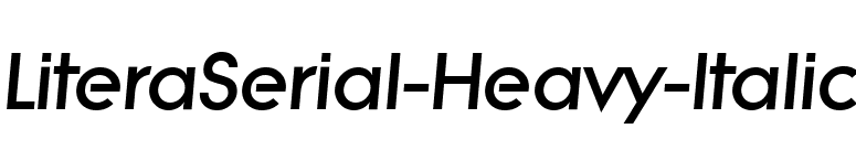 LiteraSerial-Heavy-Italic font preview