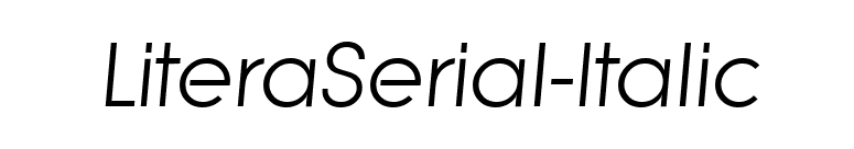 LiteraSerial-Italic font preview