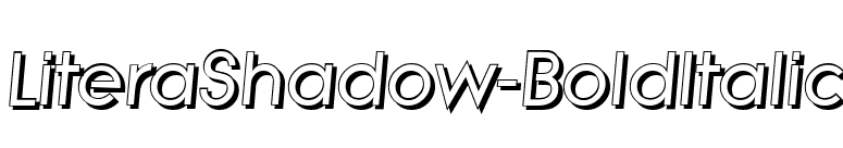 LiteraShadow-BoldItalic font preview