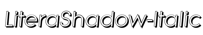 LiteraShadow-Italic font preview