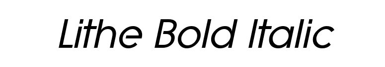 Lithe Bold Italic font preview