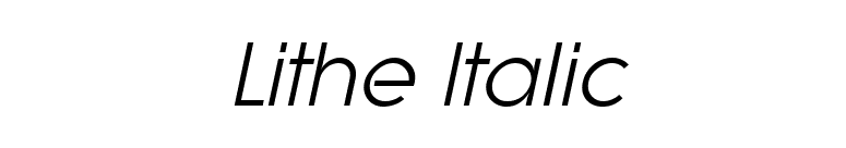 Lithe Italic font preview