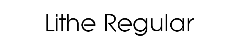 Lithe Regular font preview