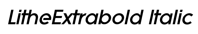 LitheExtrabold Italic font preview