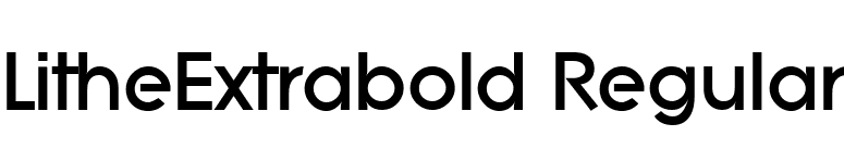 LitheExtrabold Regular font preview