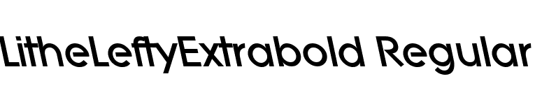 LitheLeftyExtrabold Regular font preview