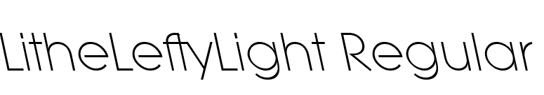 LitheLeftyLight Regular font preview