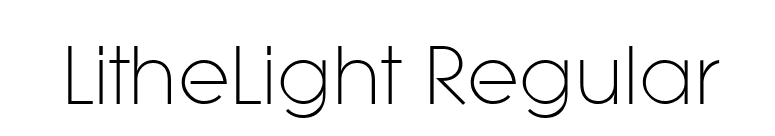 LitheLight Regular font preview