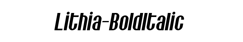 Lithia-BoldItalic font preview