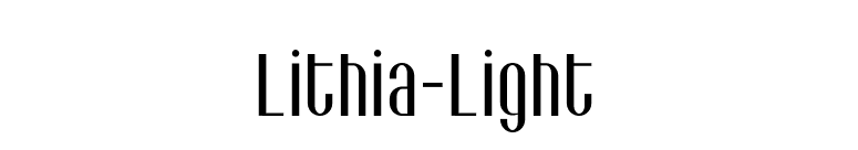 Lithia-Light font preview