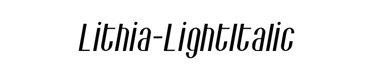 Lithia-LightItalic font preview