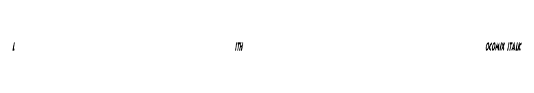LithoComix Italic font preview