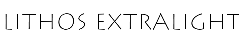 Lithos ExtraLight font preview