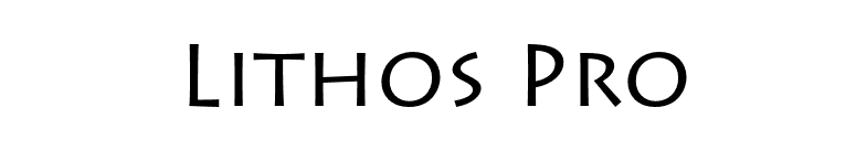 Lithos Pro font preview