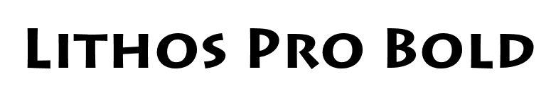 Lithos Pro Bold font preview