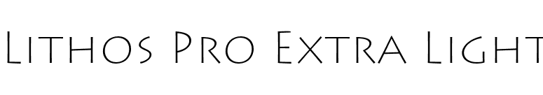 Lithos Pro Extra Light font preview