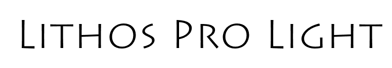 Lithos Pro Light font preview