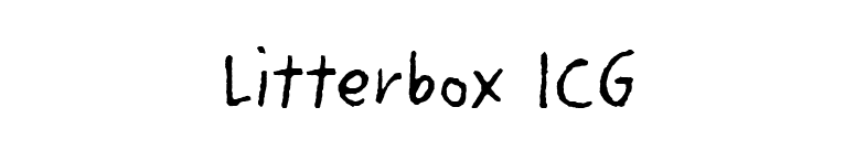 Litterbox ICG font preview
