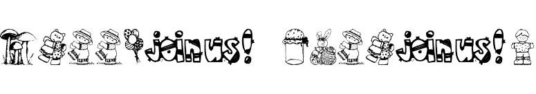 Little cuties font preview