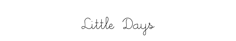 Little Days font preview