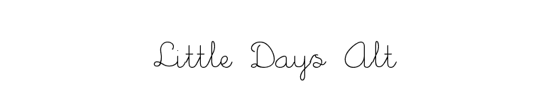 Little Days Alt font preview