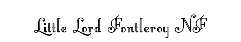 Little Lord Fontleroy NF font preview