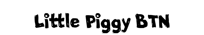 Little Piggy BTN font preview