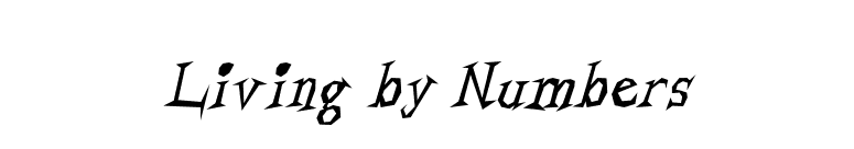 Living by Numbers font preview