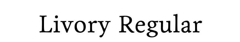 Livory Regular font preview