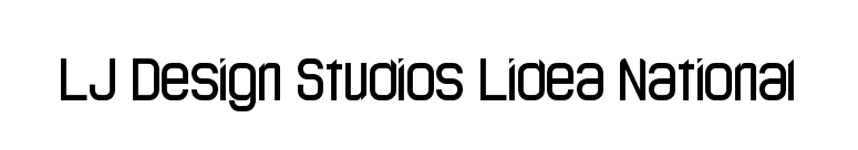 LJ Design Studios Lidea National font preview