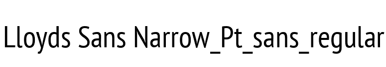 Lloyds Sans Narrow_Pt_sans_regular font preview