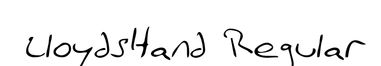LloydsHand Regular font preview