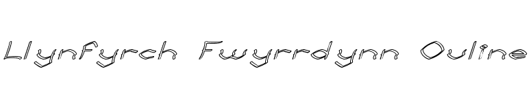 Llynfyrch Fwyrrdynn Ouline font preview