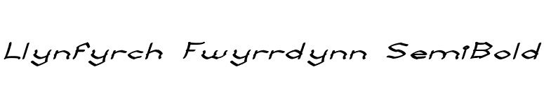 Llynfyrch Fwyrrdynn SemiBold font preview