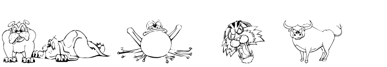 LM Animal Toons font preview