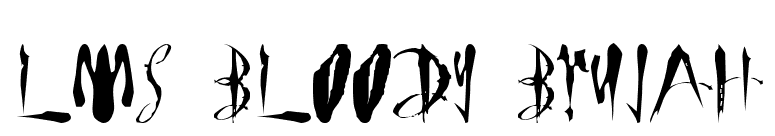LMS Bloody Brujah font preview