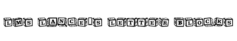 LMS Lance's Letter Blocks font preview