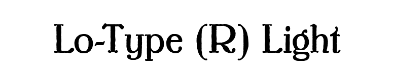 Lo-Type (R) Light font preview
