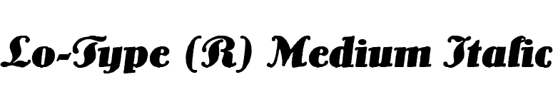 Lo-Type (R) Medium Italic font preview