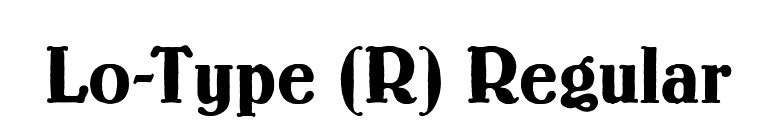 Lo-Type (R) Regular font preview