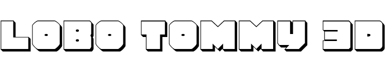 Lobo Tommy 3D font preview