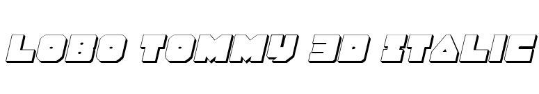 Lobo Tommy 3D Italic font preview