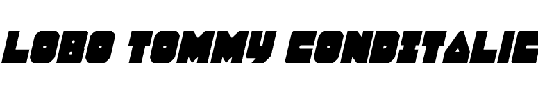 Lobo Tommy CondItalic font preview