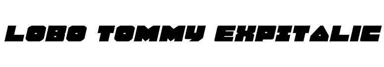 Lobo Tommy ExpItalic font preview