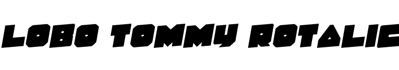 Lobo Tommy Rotalic font preview