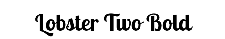 Lobster Two Bold font preview